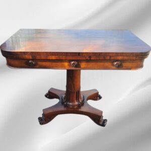 William IV Rosewood Card Table/Console Table