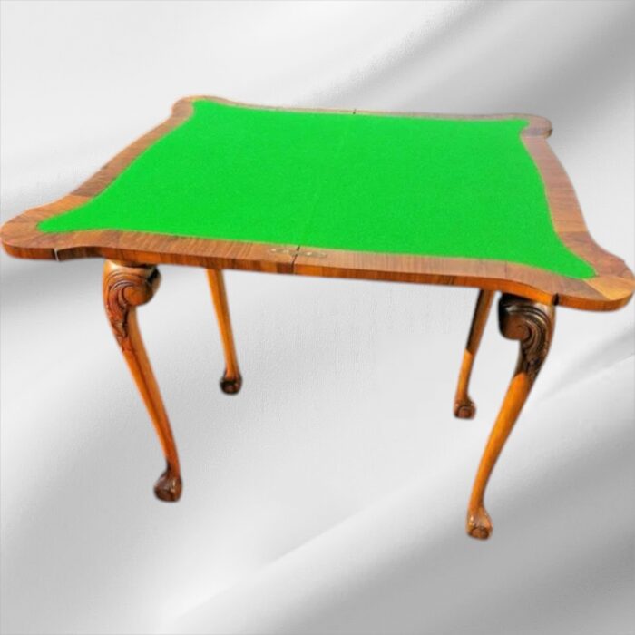 Burr Walnut Card Table/Console Table circa 1930 - Image 5