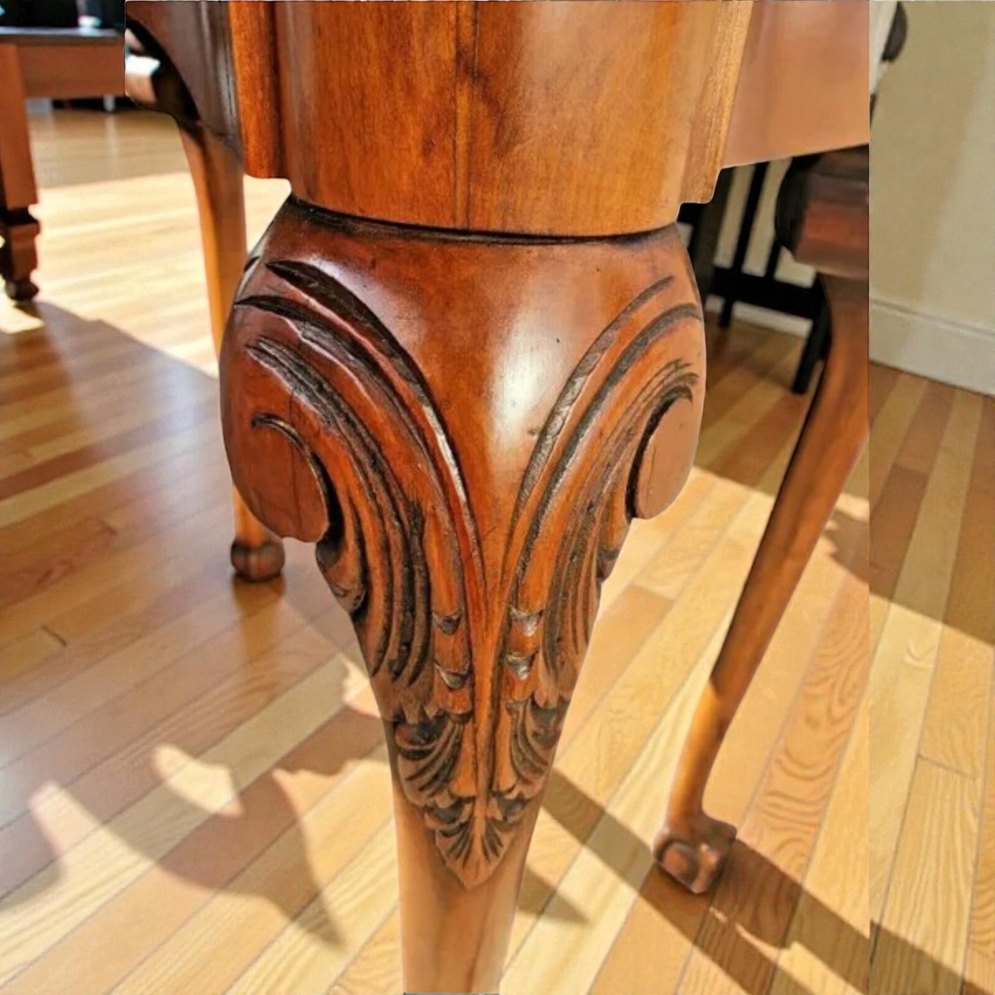 Burr Walnut Card Table/Console Table circa 1930 - Image 4