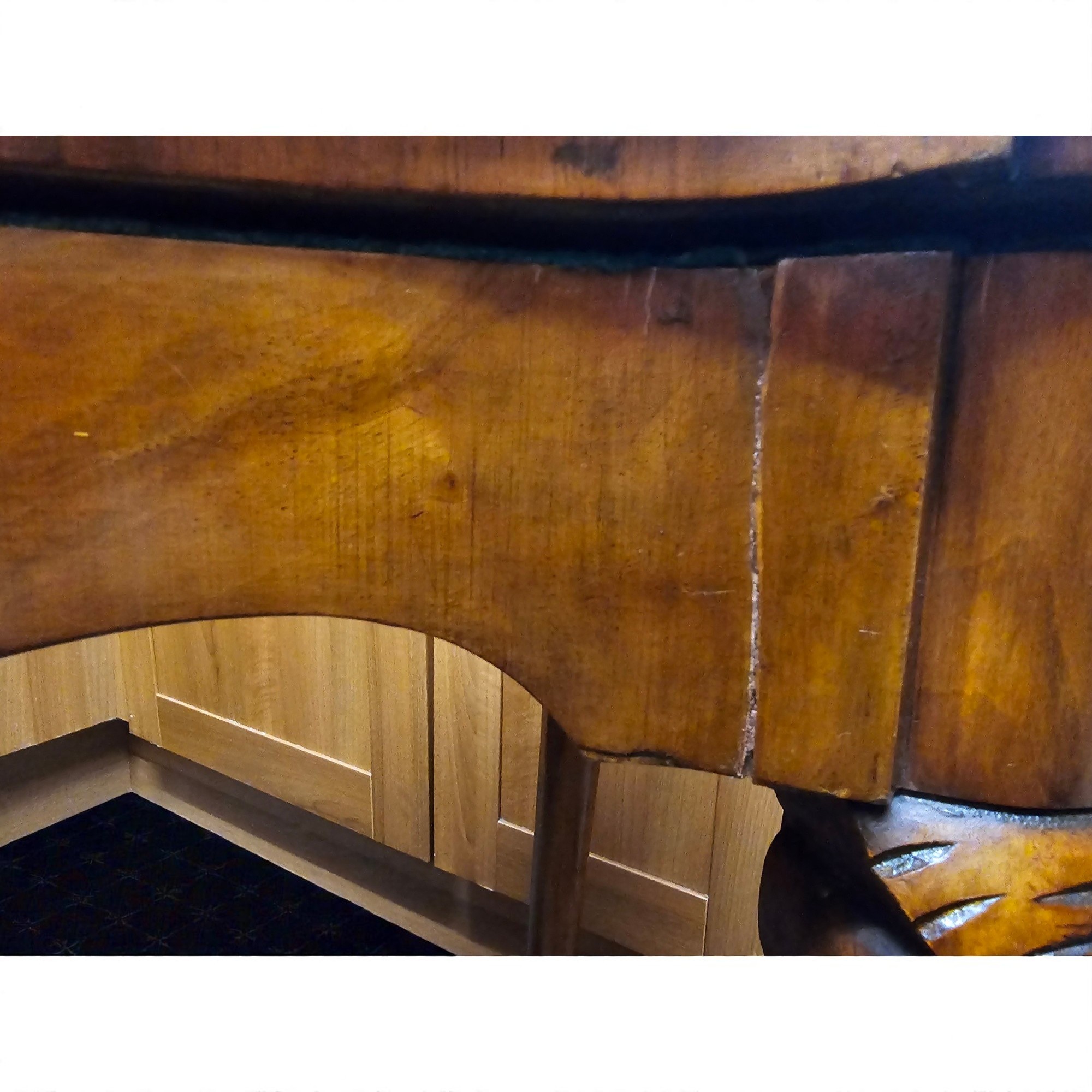 Burr Walnut Card Table/Console Table circa 1930 - Image 7