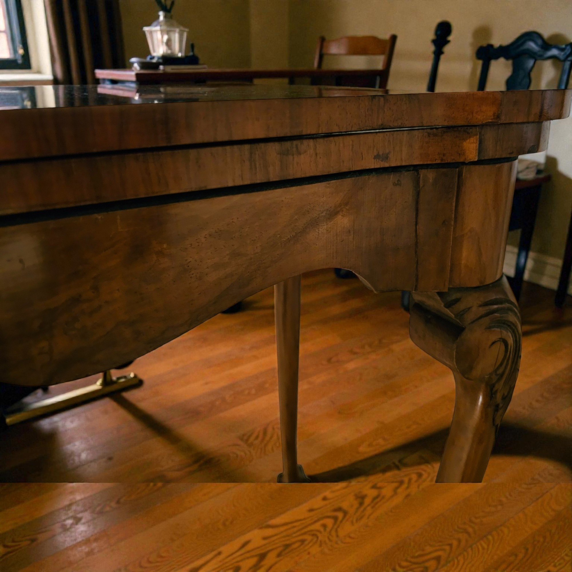 Burr Walnut Card Table/Console Table circa 1930 - Image 6