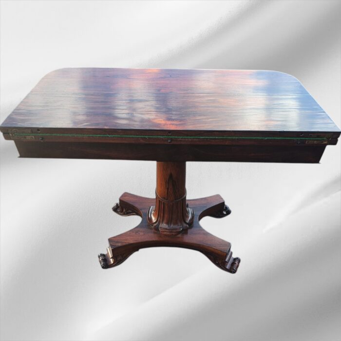 William IV Rosewood Card Table/Console Table - Image 3