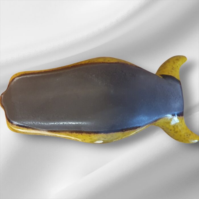 Otto Keramik Ceramic Yellow/Black West German Fat Lava Animal Bull Small - Image 5