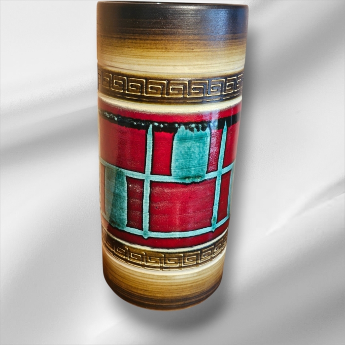 Mid Century Multicoloured Dumler & Breiden West German Fat Lava Vase - Image 2