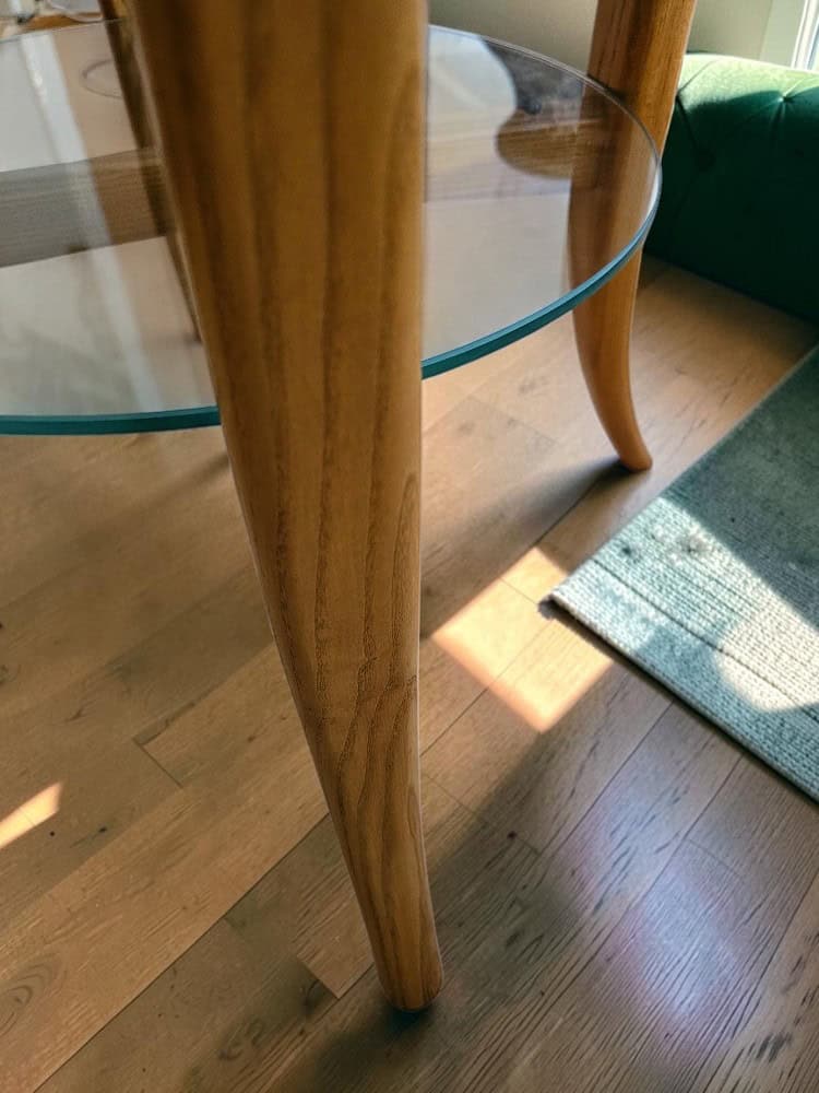 Ercol Windsor Side/Coffee Table with Circular Glass Shelf – Vintage Mid Century - Image 4