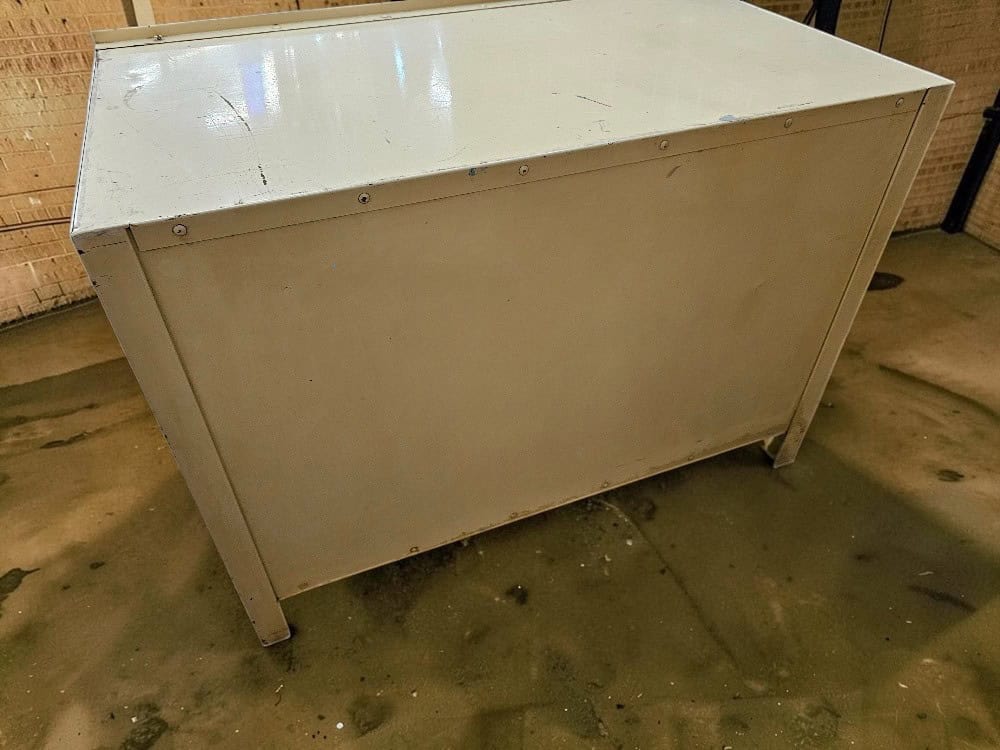 Vintage Industrial Metal Storage Cabinet – 92cm - Image 4